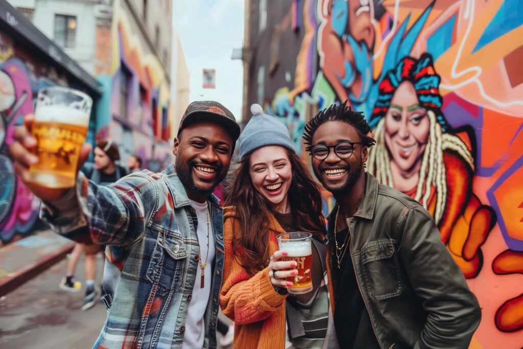 friends toasting with beer oktoberfest 1